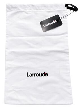Larroudé White Shoe Dust Bag Drawstring Storage Pouch NWT With Minor Stain
